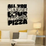 Food Coffee Metal Sign You Need Love And Pizza 1