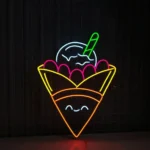 Food Coffee Neon Sign Artistic Crepe 1