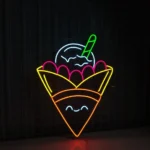Food Coffee Neon Sign Artistic Crepe 1