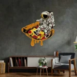 Food Coffee Neon Sign Astronaut On Slice Mat 1
