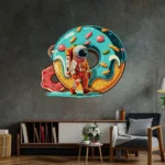 Food Coffee Neon Sign Astronaut Pastry Ring 1