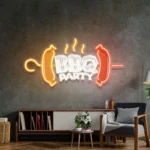 Food Coffee Neon Sign Bbq Party 1
