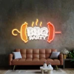 Food Coffee Neon Sign Bbq Party 1