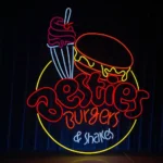 Food Coffee Neon Sign Besties Burgers And Shakes Led 1