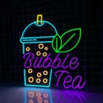 Food Coffee Neon Sign Bubble Tea Led 1