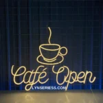 Food Coffee Neon Sign Cafe Open 1