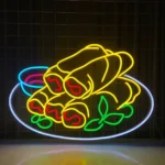 Food Coffee Neon Sign Chinese Food Egg Roll 1