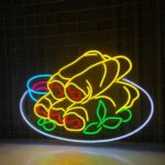Food Coffee Neon Sign Chinese Food Egg Roll 1