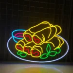 Food Coffee Neon Sign Chinese Food Egg Roll 1