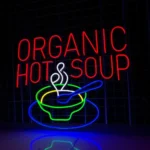 Food Coffee Neon Sign Custom Organic Hot Soup Led 1