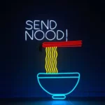 Food Coffee Neon Sign Custom Send Nood 1