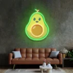 Food Coffee Neon Sign Cute Avocado Baby 1
