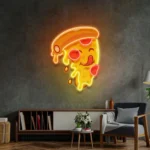 Food Coffee Neon Sign Cute Slice Pizza 1