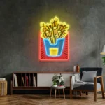 Food Coffee Neon Sign French Fries 1