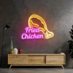 Food Coffee Neon Sign Fried Rooster 1