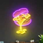 Food Coffee Neon Sign Hamburger 1