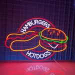 Food Coffee Neon Sign Hamburger Hotdog Led 1