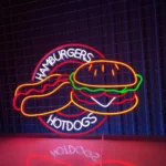 Food Coffee Neon Sign Hamburger Hotdog Led 1