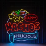 Food Coffee Neon Sign Happy Nachos Philicious 1