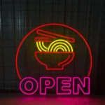 Food Coffee Neon Sign Japanese Noodles Open Ramen 1