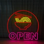 Food Coffee Neon Sign Japanese Noodles Open Ramen 1