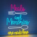 Food Coffee Neon Sign Meals And Memories Are Made Here 1