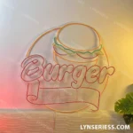 Food Coffee Neon Sign Open Burger 1