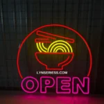 Food Coffee Neon Sign Open Ramen 1