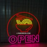 Food Coffee Neon Sign Open Ramen 1