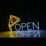 Food Coffee Neon Sign Pizza Open Led 1