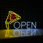 Food Coffee Neon Sign Pizza Open Led 1