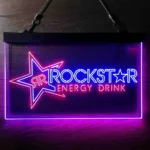 Food Coffee Neon Sign Rockstar Us Beverages Star 1