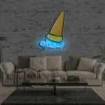 Food Coffee Neon Sign Sadcream Cone 1