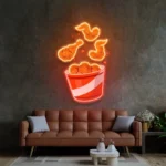 Food Coffee Neon Sign Soaring Fried Chicken 1