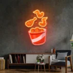Food Coffee Neon Sign Soaring Fried Chicken 1