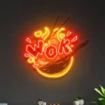 Food Coffee Neon Sign Wok 1