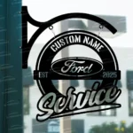 Ford Metal Sign Bespoke Logo Metal Hanging Sign Car Garage Decor 1