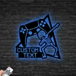 Gaming Pop Culture Metal Sign Custom Skeleton Gamer 1