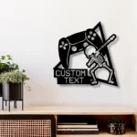 Gaming Pop Culture Metal Sign Custom Skeleton Gamer 1