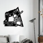 Gaming Pop Culture Metal Sign Custom Skeleton Gamer 1