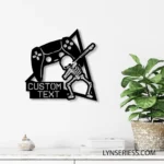 Gaming Pop Culture Metal Sign Custom Skeleton Gamer 1