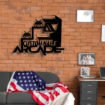 Gaming Pop Culture Metal Sign Personalized Arcade Zone Name 1