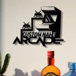 Gaming Pop Culture Metal Sign Personalized Arcade Zone Name 1