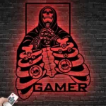 Gaming Pop Culture Metal Sign Skeleton Gamer 1