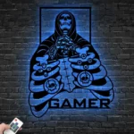 Gaming Pop Culture Metal Sign Skeleton Gamer 1