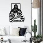 Gaming Pop Culture Metal Sign Skeleton Gamer 1