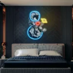 Gaming Pop Culture Neon Sign Astronaut With Ice Cream 1