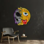 Gaming Pop Culture Neon Sign Pleh Emoji Skull 1