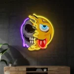 Gaming Pop Culture Neon Sign Pleh Emoji Skull 1