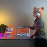 Gaming Pop Culture Neon Sign Slot Machine 1